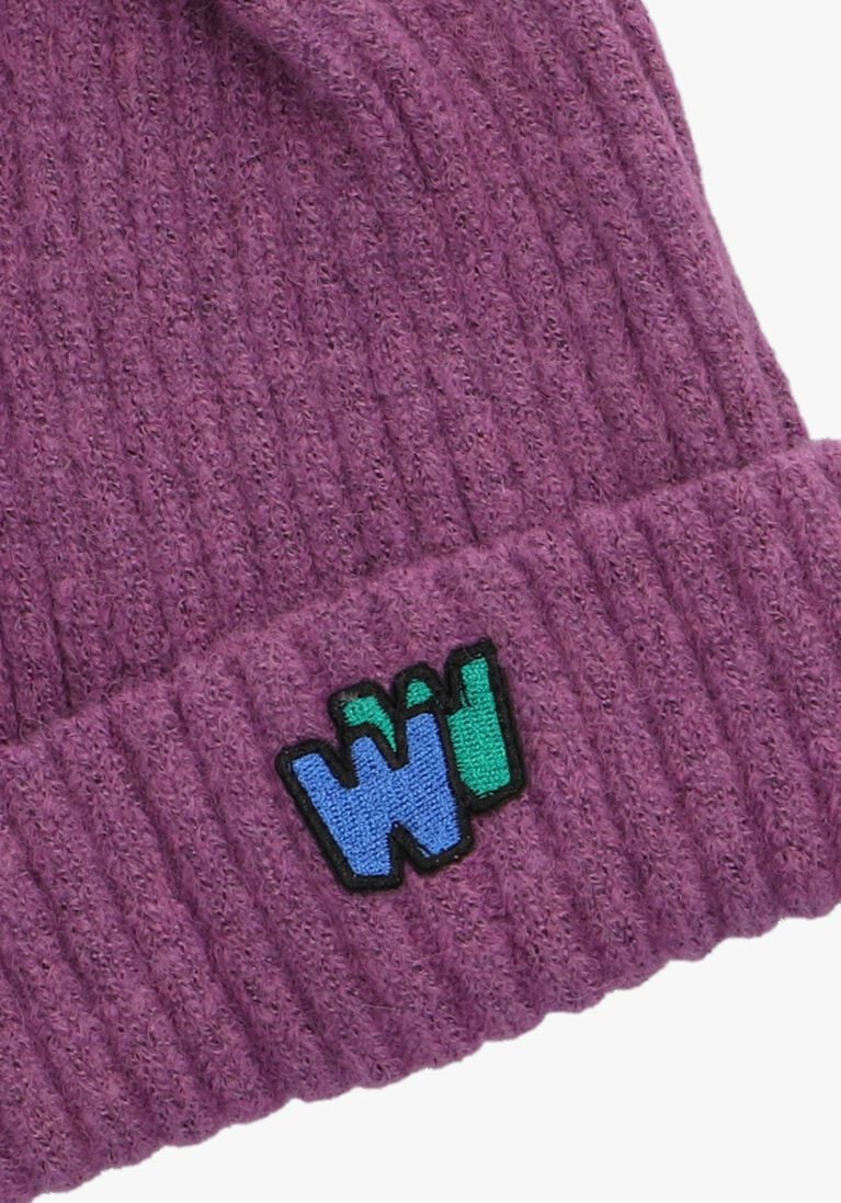 WANDER & WONDER paarse wander & wonder muts pom pom beanie
