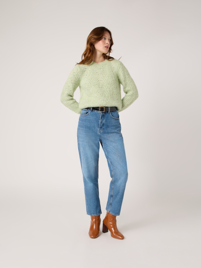 Pull en maille col rond
