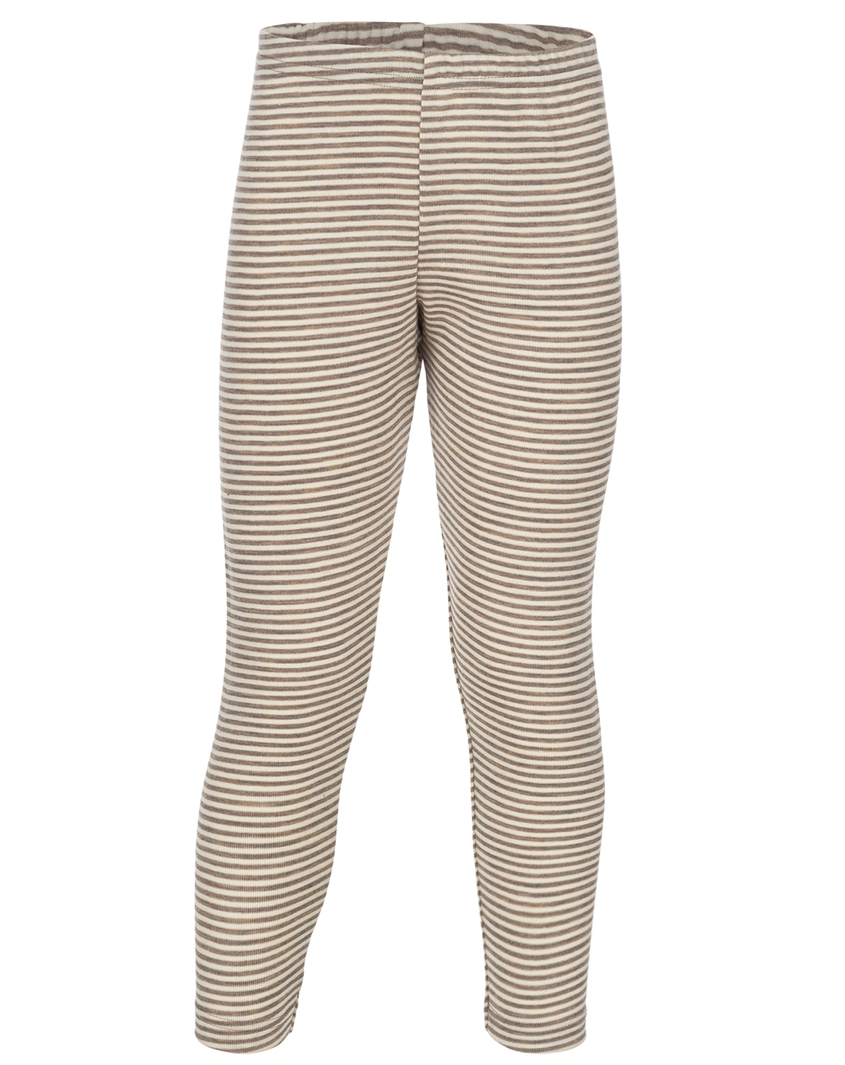 Woll-Hose  IVN BEST geringelt in walnuss/natur