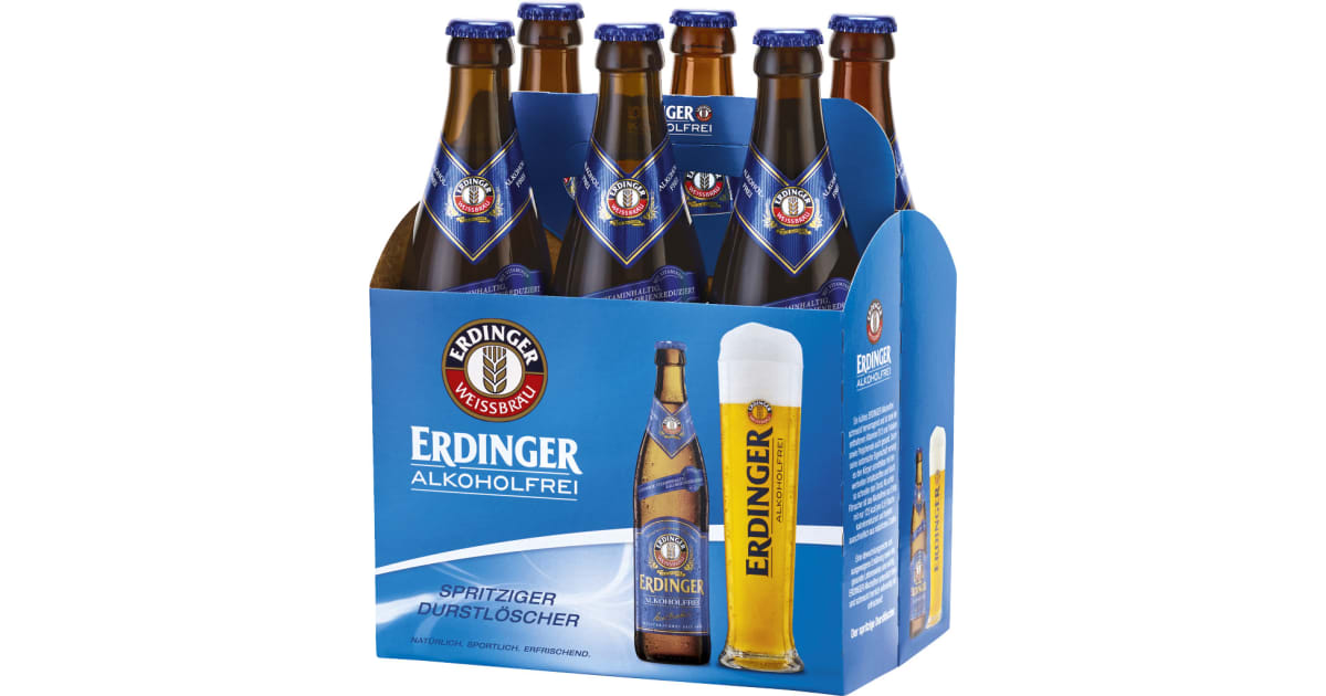 ERDINGER Weißbier alkoholfrei Tray 6x 0,5 Liter (Mehrweg)