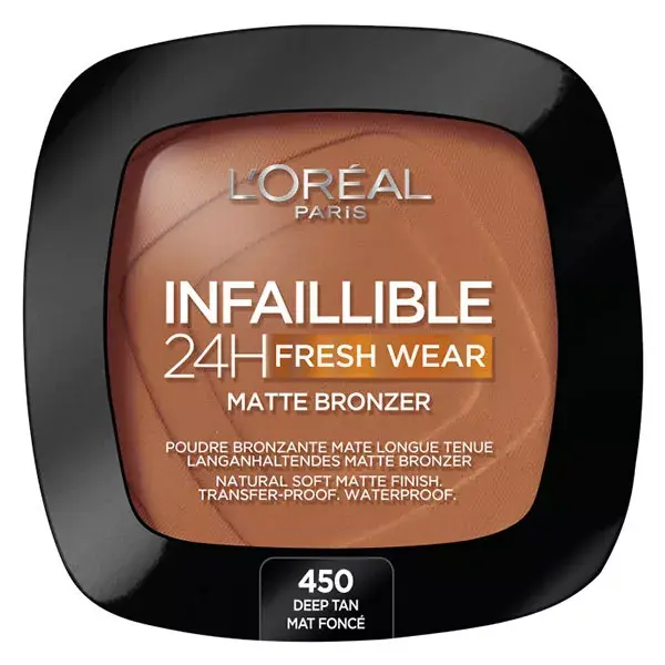 Bronzer Matte Infallible 24h Fresh Wear da L'Oréal Paris, nº 450, tom escuro matte, 9g