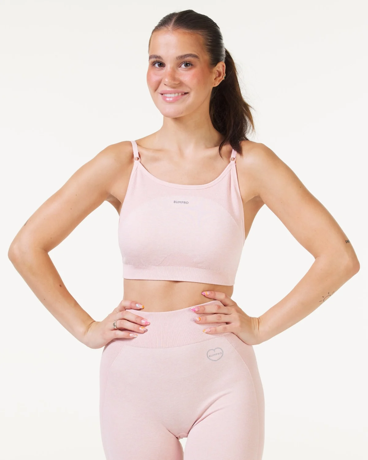 Bumpro Power Up! Bra Pink Melange