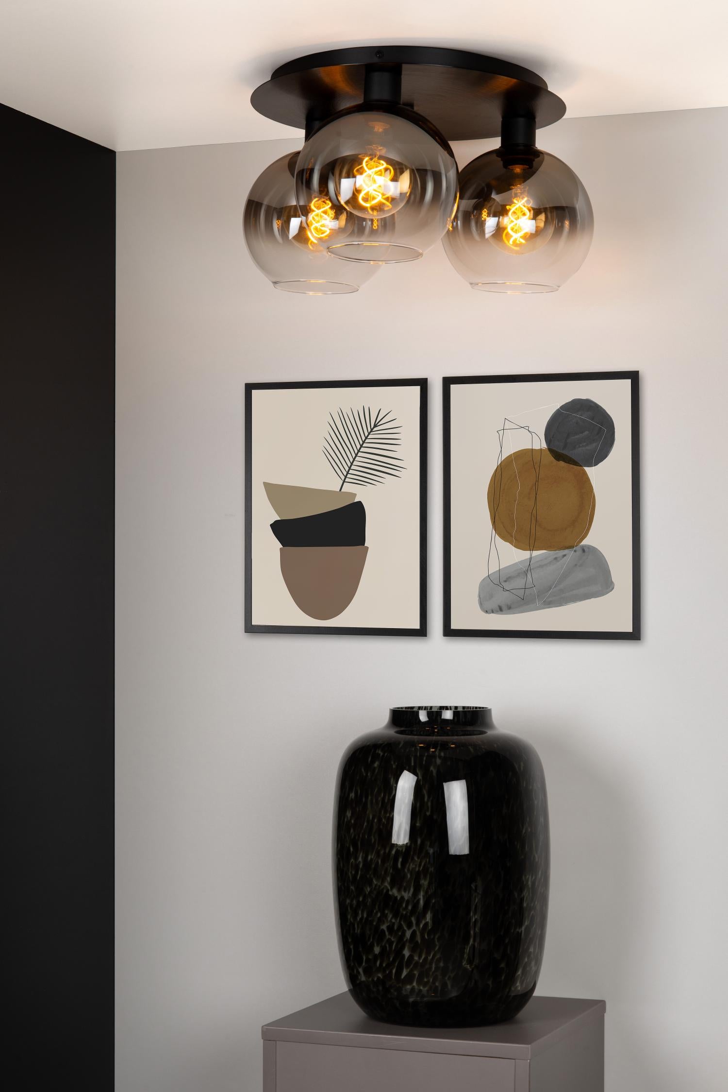 Marius 3 plafondlamp Ã50 zwart