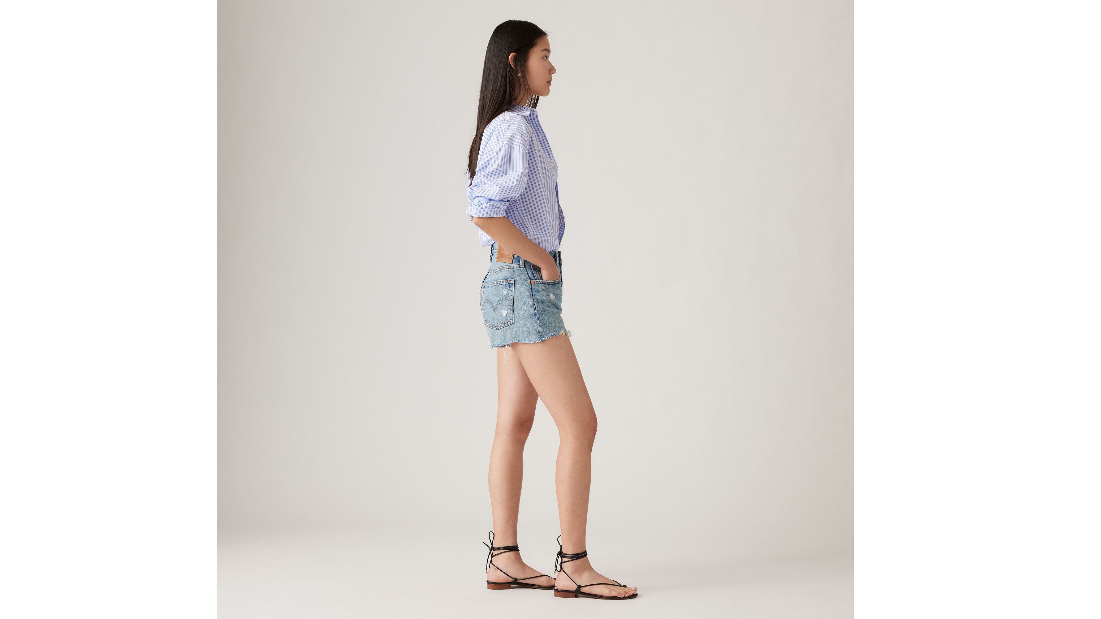 Short jean 501® Original taille haute - Vague Finish - Bleu