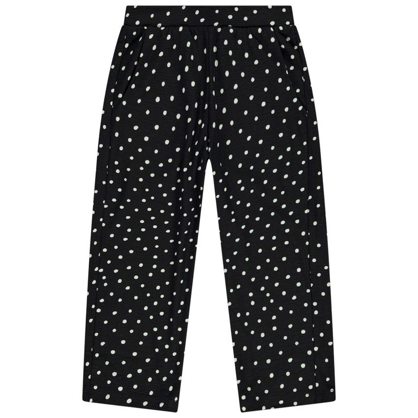 Pantalon imprimé pois pour fille - Noir