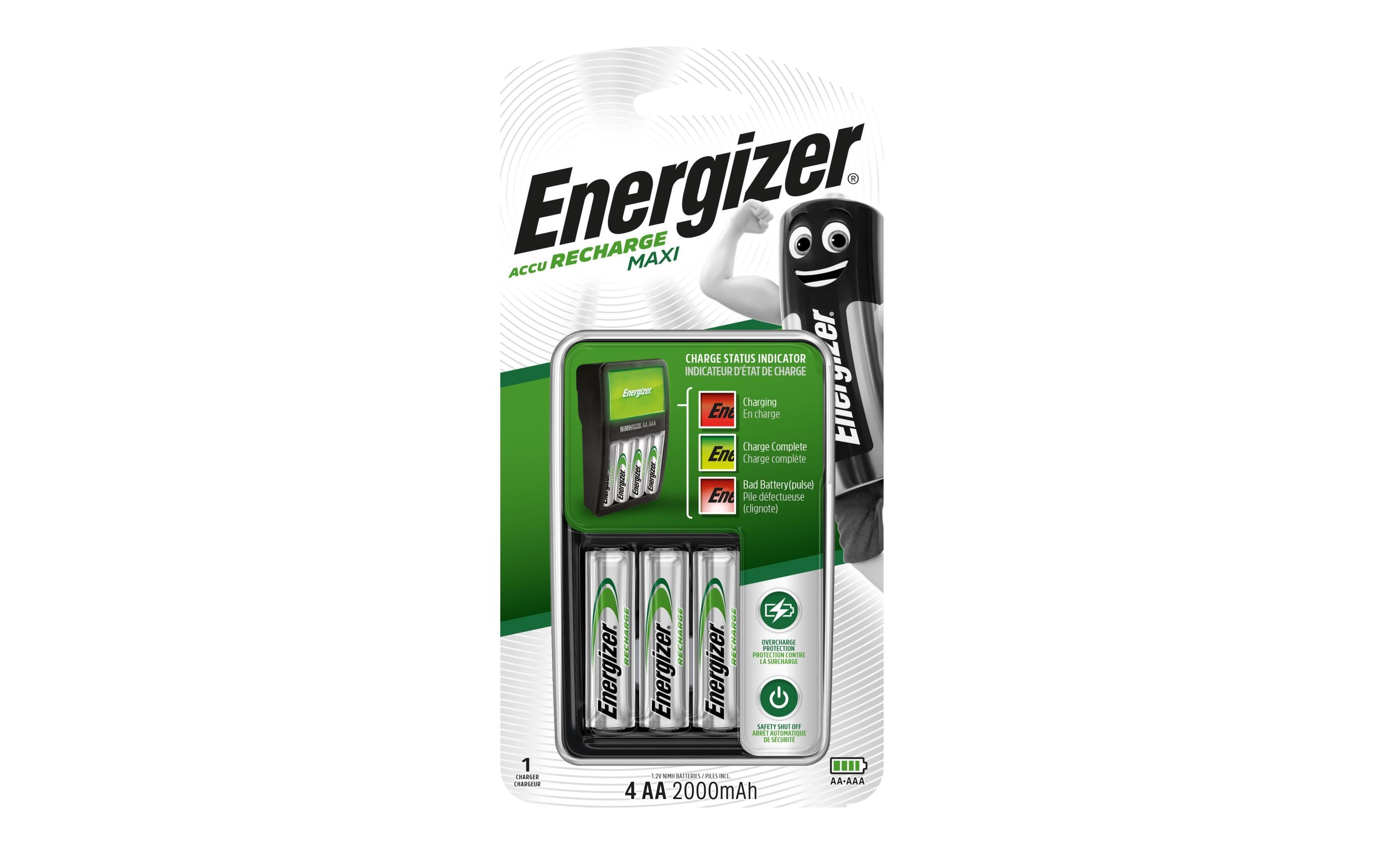 Ladegerät Maxi Charger + 4x AA 2000 mAhLadegerät für AA- und AAA-Akkus