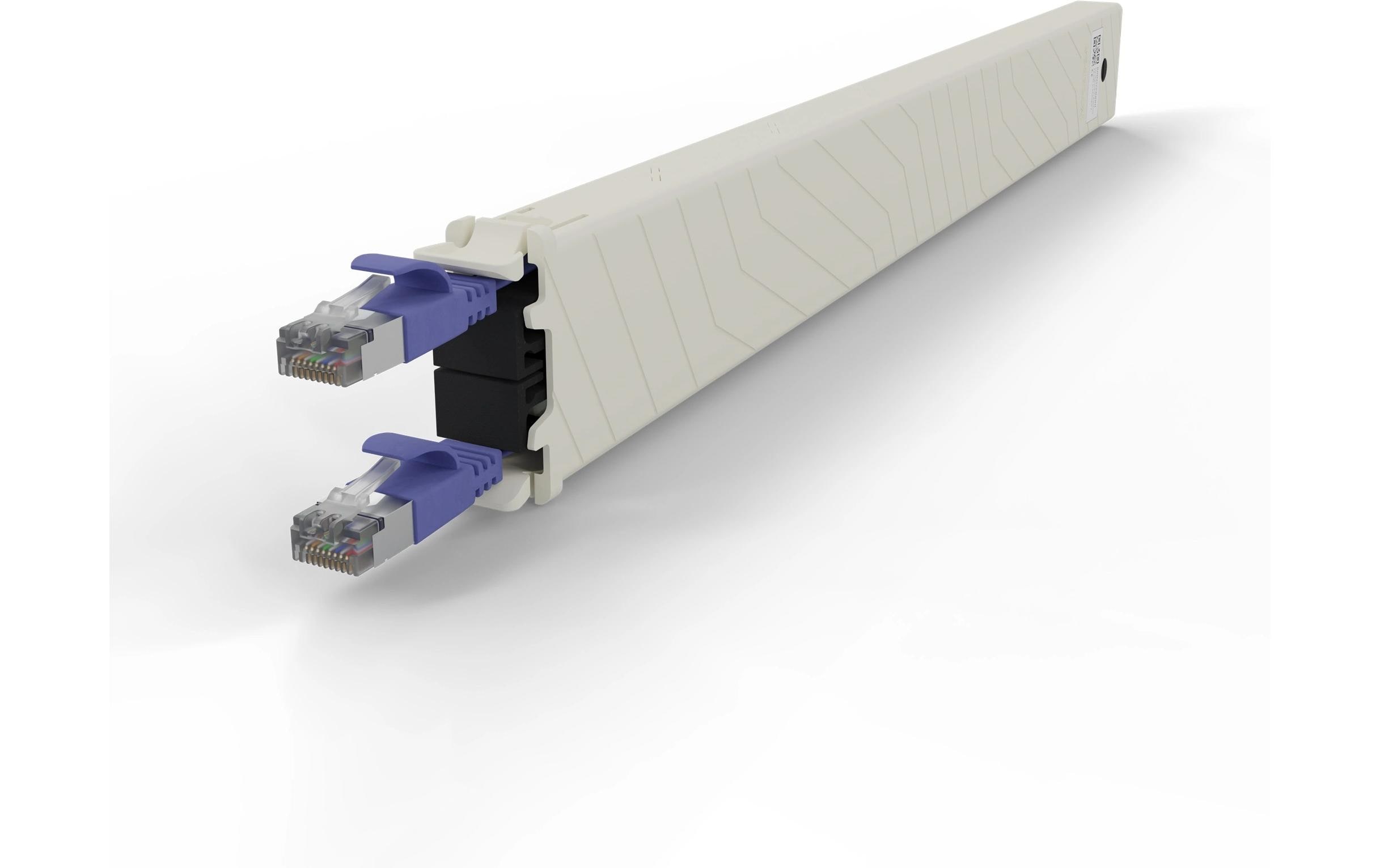 patchbox.one / Cassette / 8RU / Cat 6A, STP, 0.8 m, ViolettAll-in-One Lösung für Ordnung im Netzwerkschrank