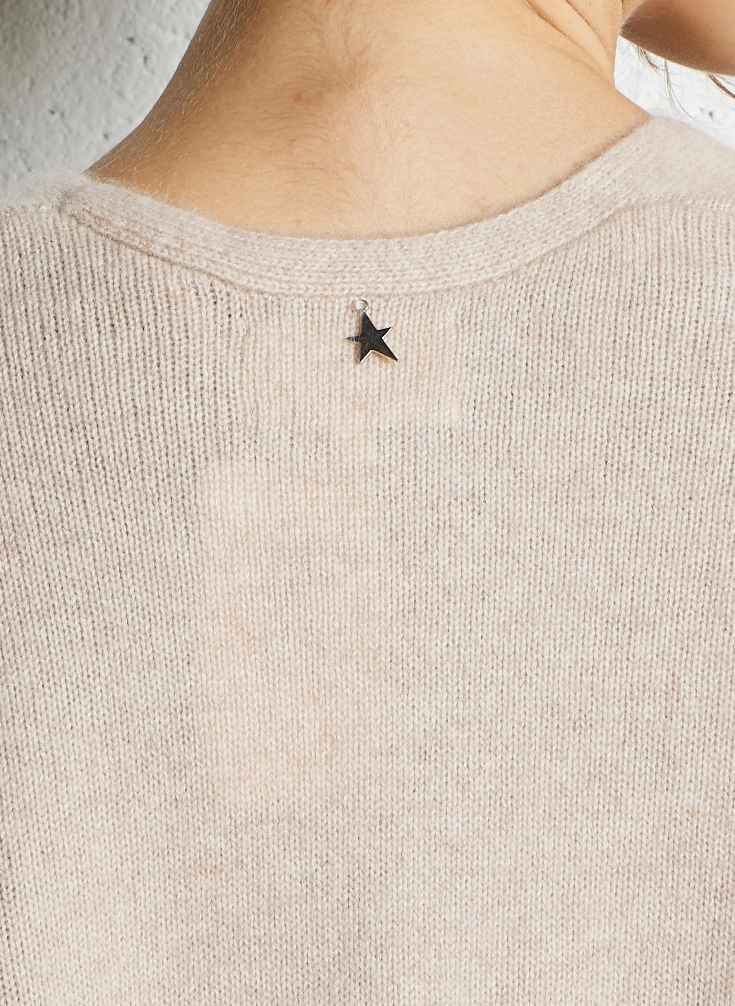 GWENNYX - Cardigan à franges en cachemire | Beige