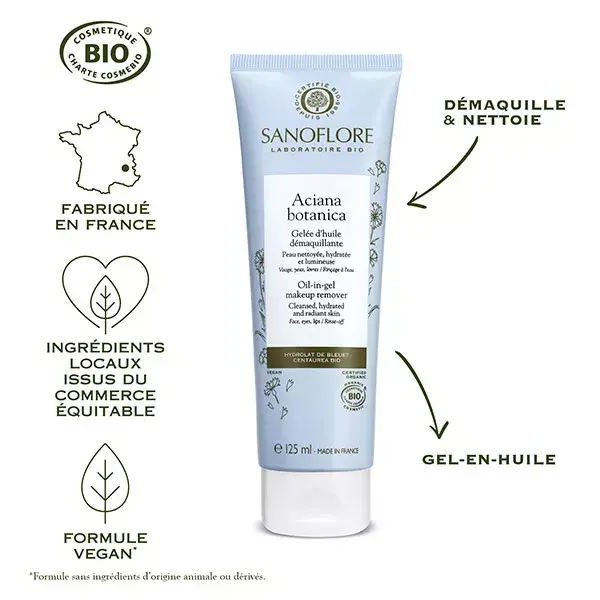 Sanoflore Aciana Botanica Óleo de Limpeza em Gel 125ml