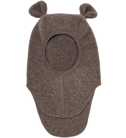 Huttelihut Elefanthue - Uldfleece - 1-lags - Brown Melange m. ?r