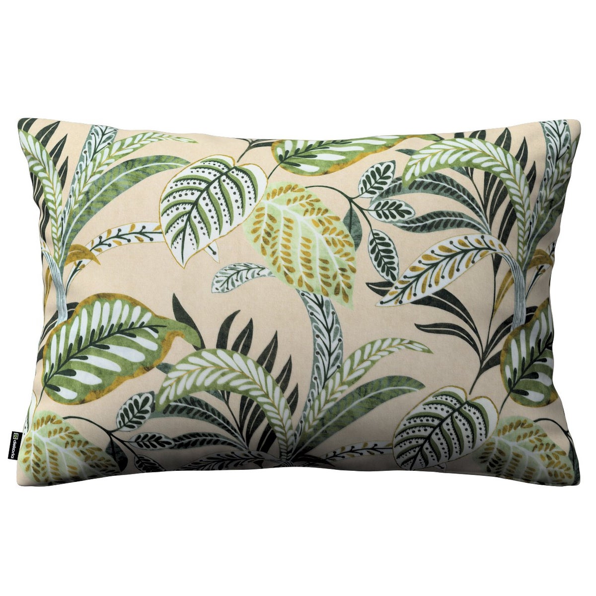 Kussenhoes Tropical Island, groen en beige, 60x40cm