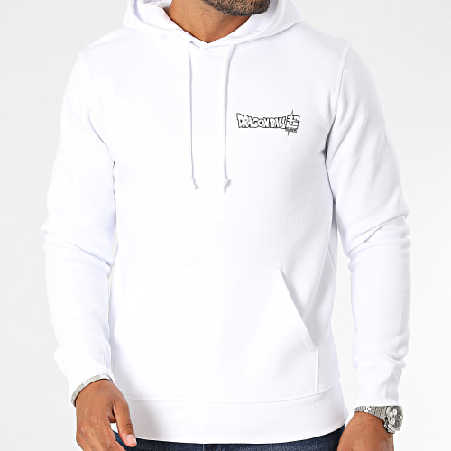 Sweat Capuche Back Goku Blanc