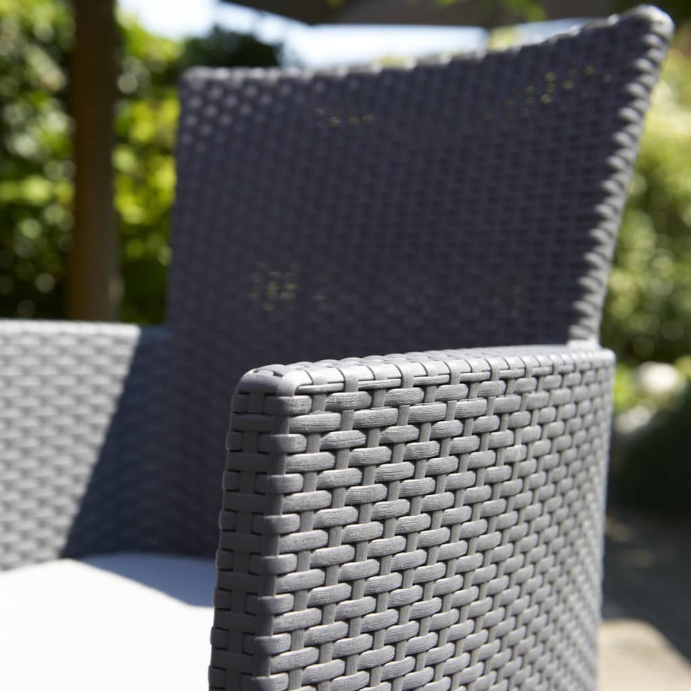 Chaise de salle à manger de jardin iowa graphite 215526