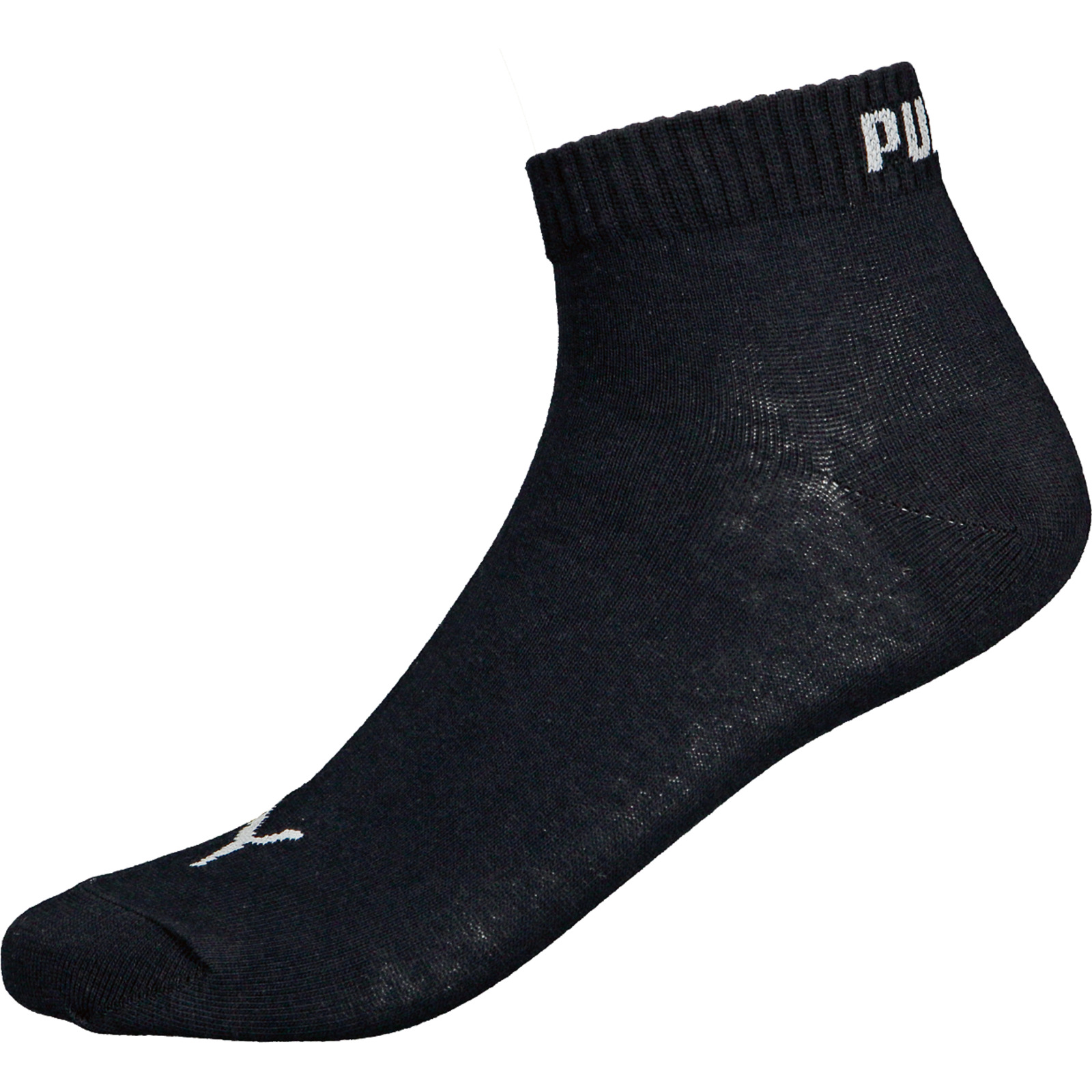 Puma Unisex Quarter-Socken, 3 Paar schwarz, 43/46