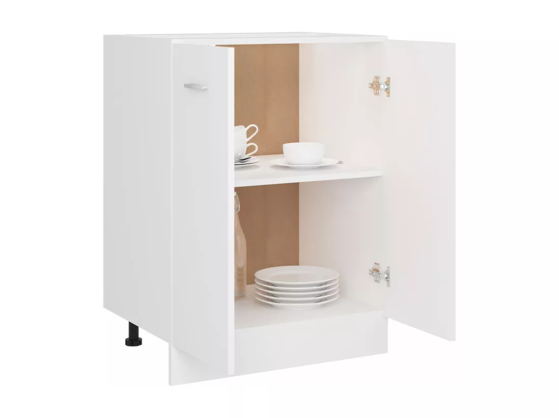 Armoire de plancher Blanc 60x46x81,5 cm Bois d'ingénierie