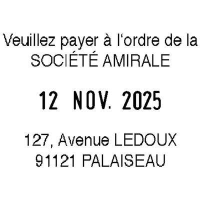 Colop 2360 Classic Line - Tampon dateur métallique personnalisable - 7 lignes - format rectangulaire