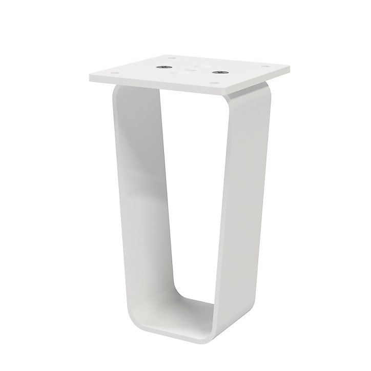Lot de 2 pieds en métal blancs Good Home Atomia Hauteur 11 cm