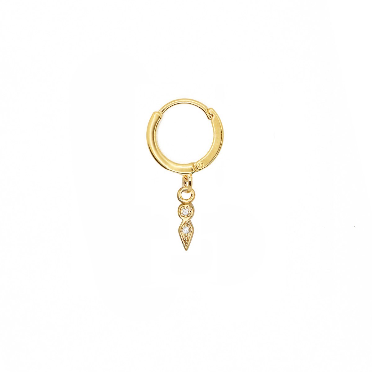 Boucle à l'unité goutte dorée à l'or fin 24k LILY