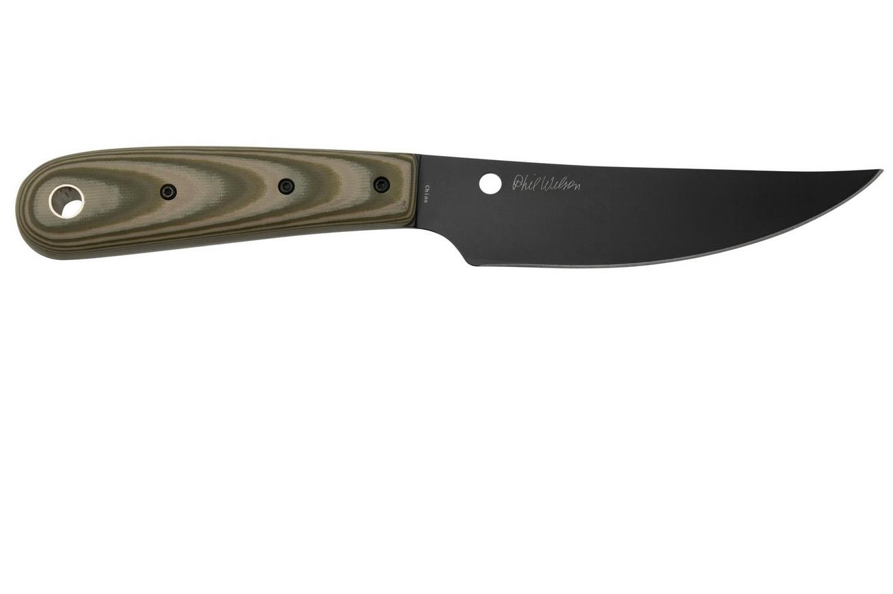 Spyderco Bow River CFB46GPODBK OD Green, Black vaststaand mes, Phil Wilson design