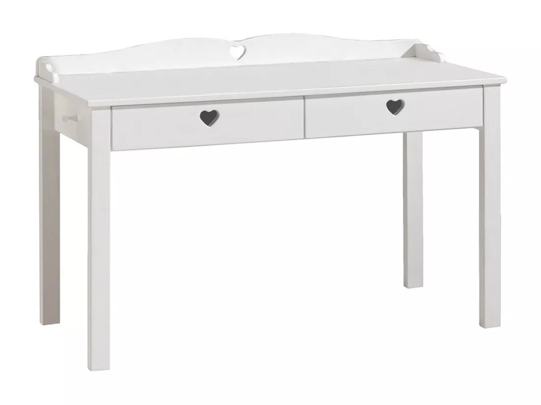 MILADY - Lit 90x200cm avec Sommier + Chevet + Armoire 2P + Bureau