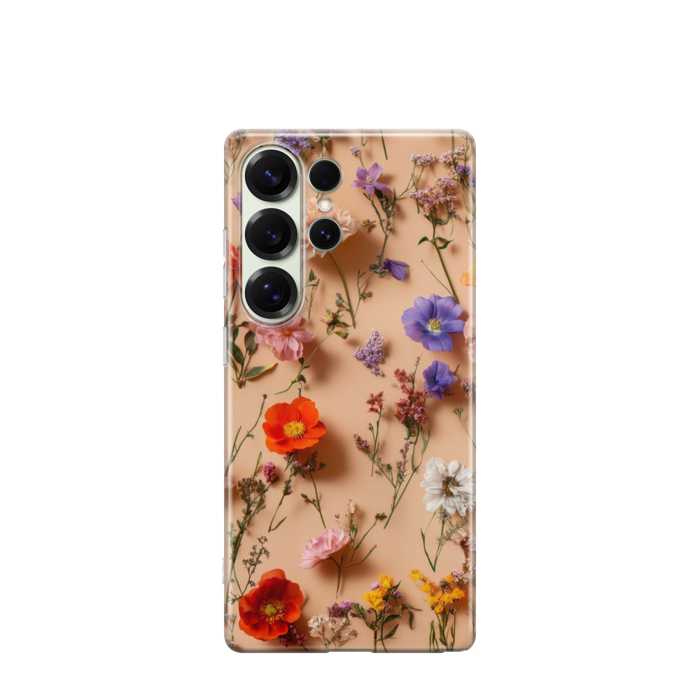 Samsung Galaxy S25 Ultra Gummi Hülle Blumenzauber - Versch. Farben