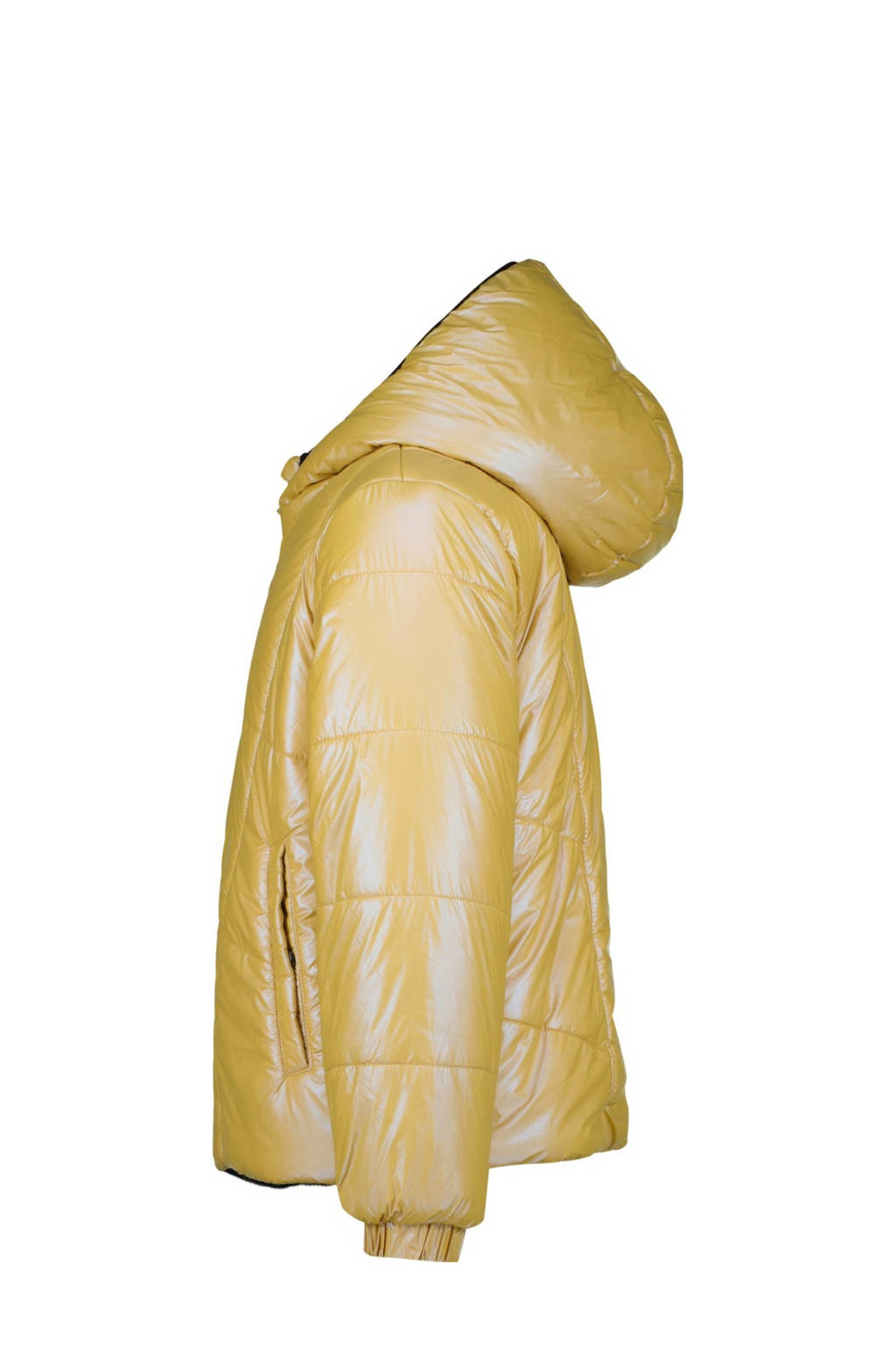 Vingino reversible gewatteerde imitatiebont winterjas Tabra goud/zwart/wit