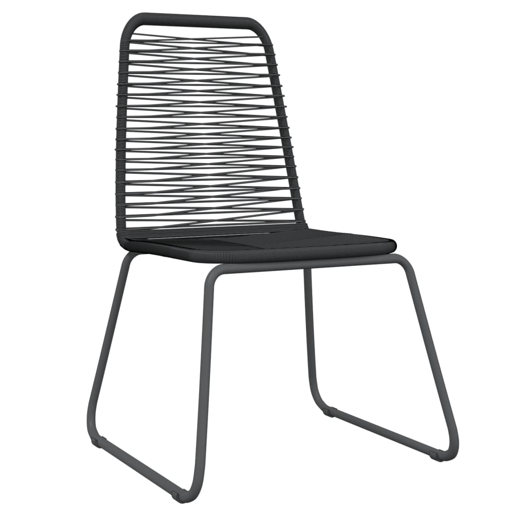 Ensemble de salle à manger de jardin meuble extérieur 7 pièces noir