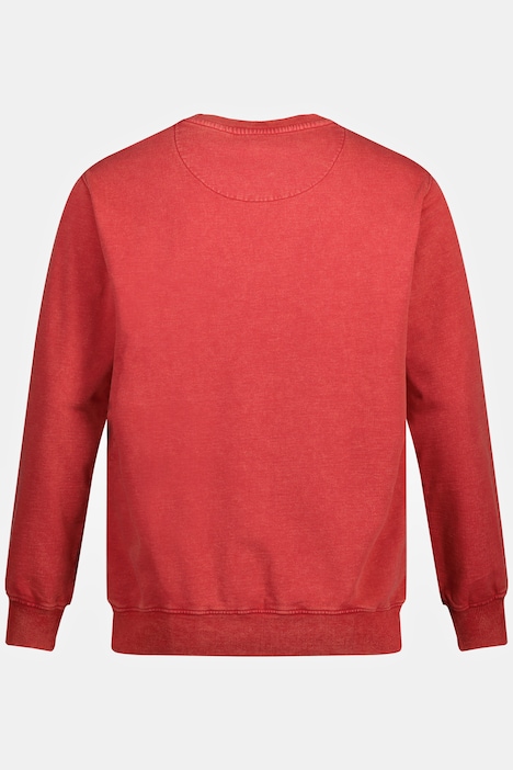 Sweater, Vintage Look, Brust-Stickerei, Rundhals, bis 8 XL