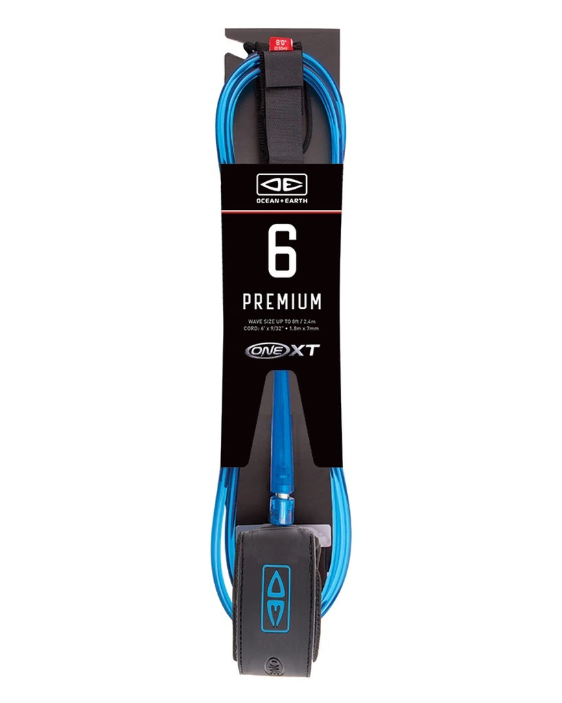 Ocean and earth Leash Premium - 6'0'' - One XT Black