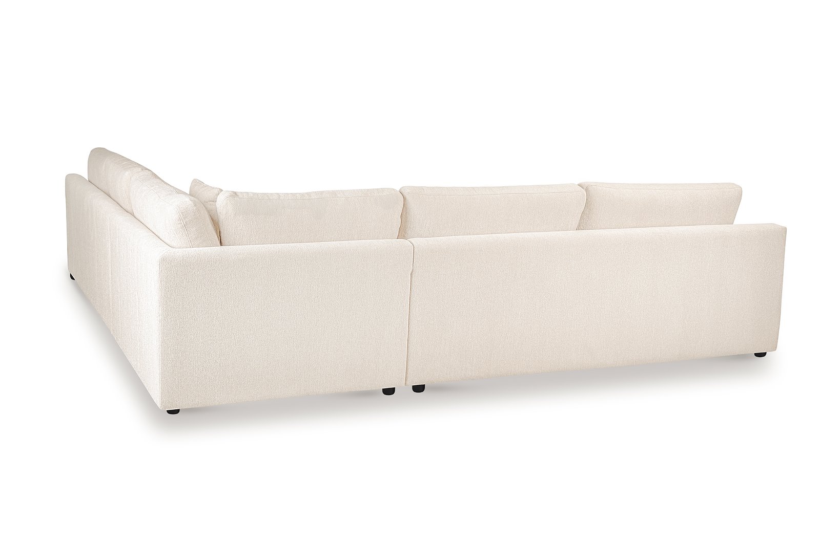 Roma hjørnesofa 32 Tekstil Raven 24 Light Beige med sorte ben