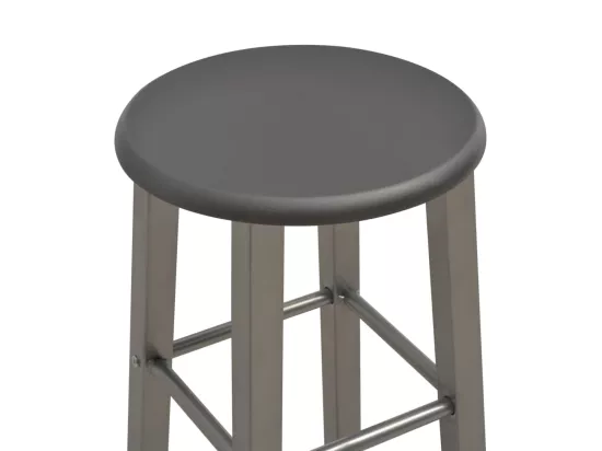 Ensemble de bar 3 pcs Bois et acier Anthracite