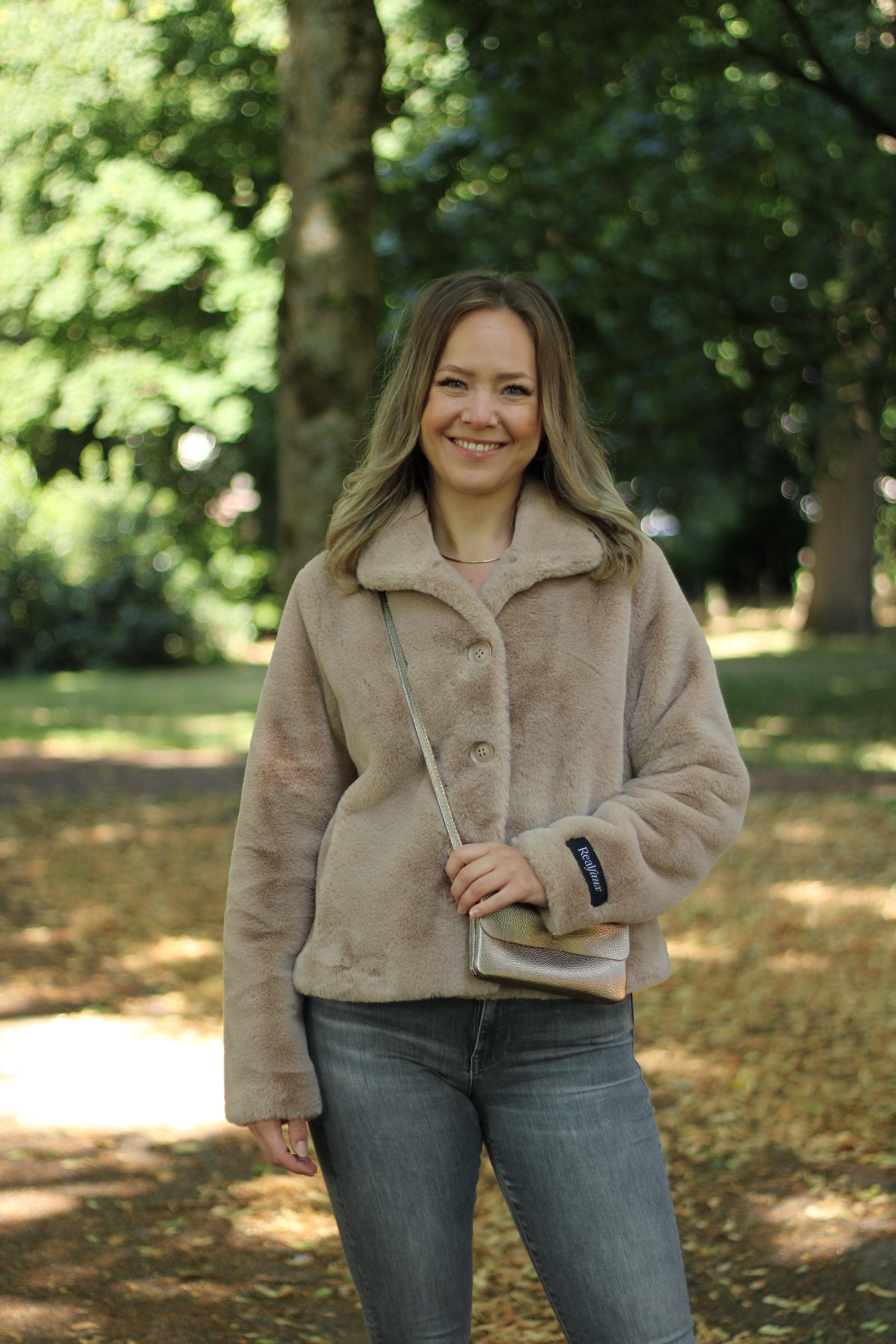 Rino & Pelle - Vie Single Breasted Fake Fur Jacket - Oat