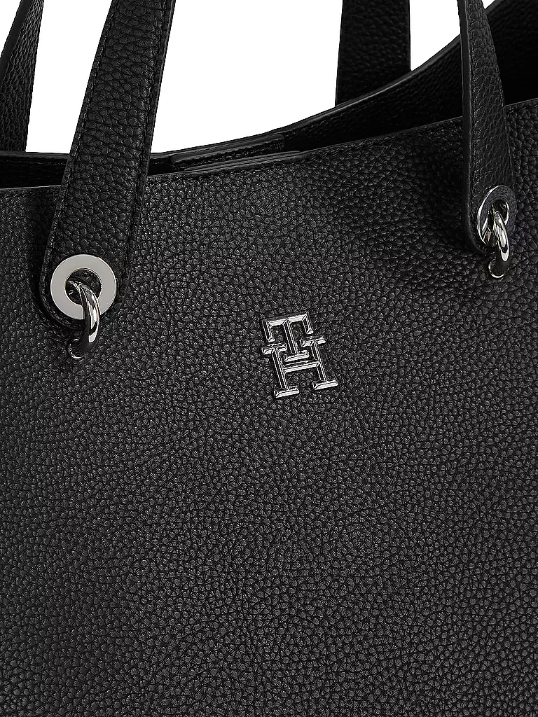 TOMMY HILFIGER Tasche - Henkeltasche TH EMBLEM schwarz