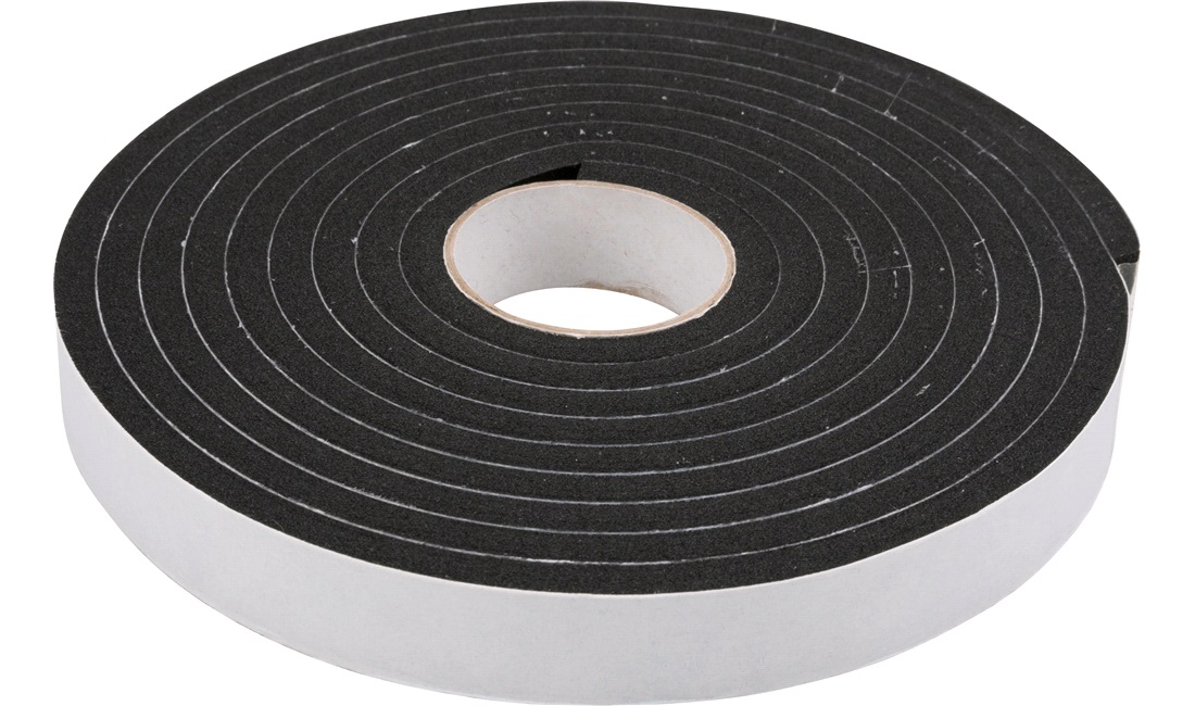 PSP Vinyl Foam Tape, 19x6mmx3mtr Sort