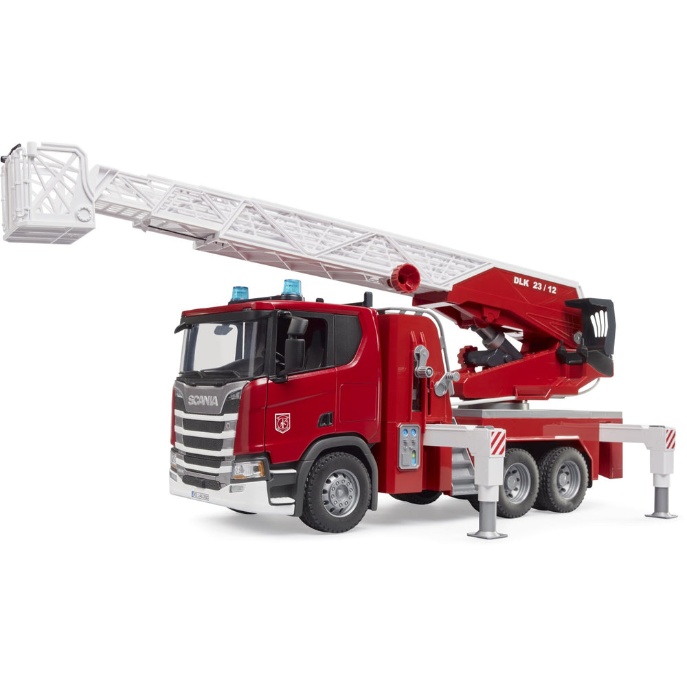 Køb Bruder Scania Super 560R fire engine w ladder, waterp.LS