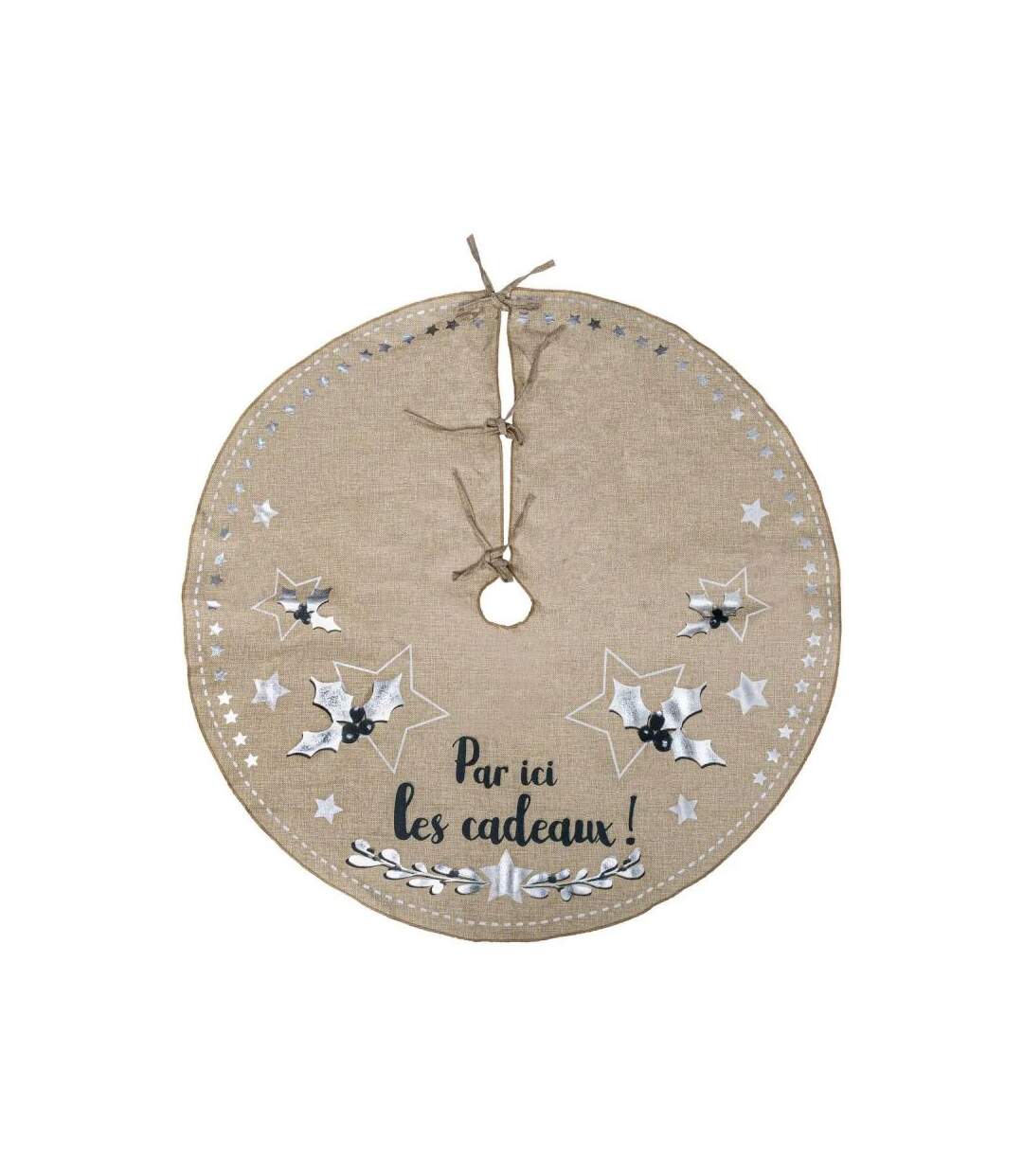 Tapis pour Sapin Jute Cadeaux 90cm Naturel