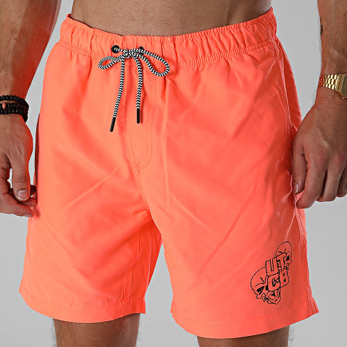 Short De Bain UTCB Orange Fluo Noir
