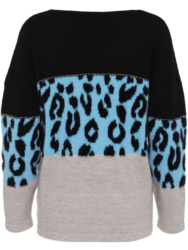 Pullover im Animal Mix