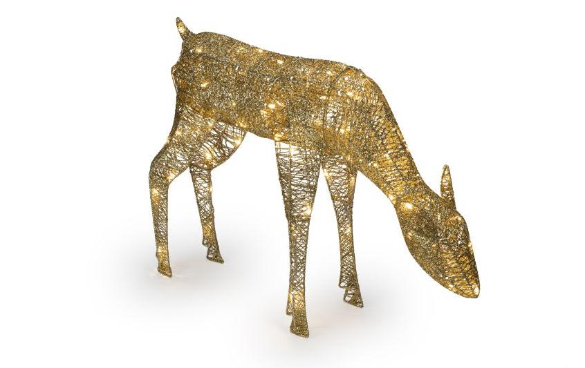 LED-Figur Rentier Freya, 78 cm, GoldLED Weihnachtsdekoration