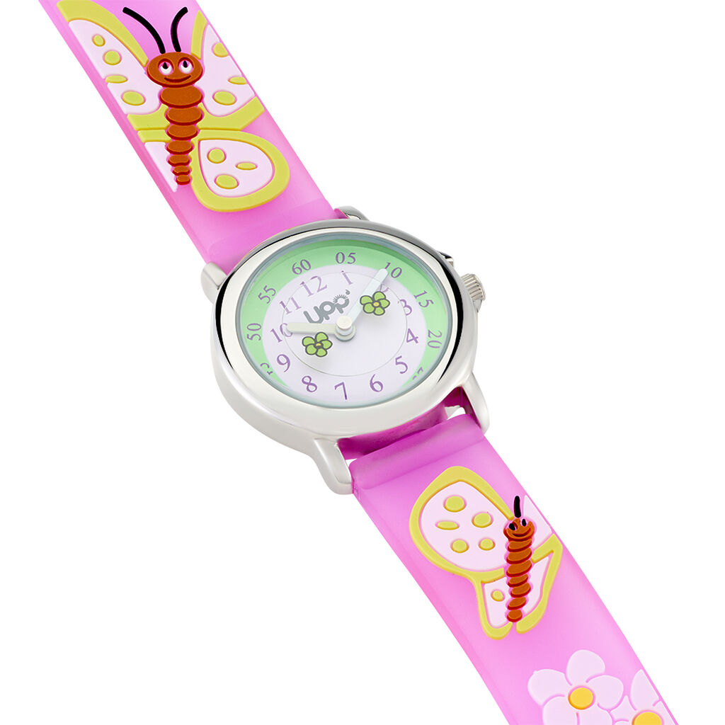 Montre Upp Papillon Vert Et Parme
