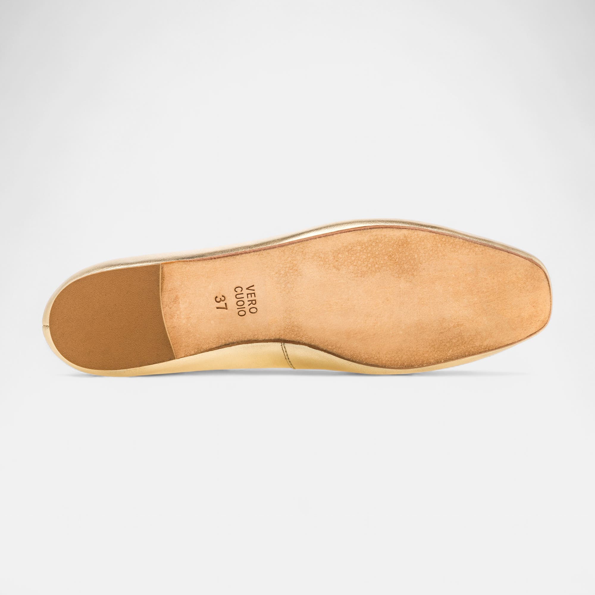 Ballerines Femme en cuir or