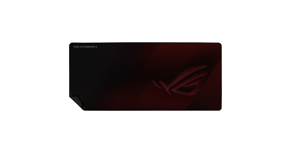 ASUSROG Scabbard II EXTENED gaming muismat  (Zwart/donkerrood)