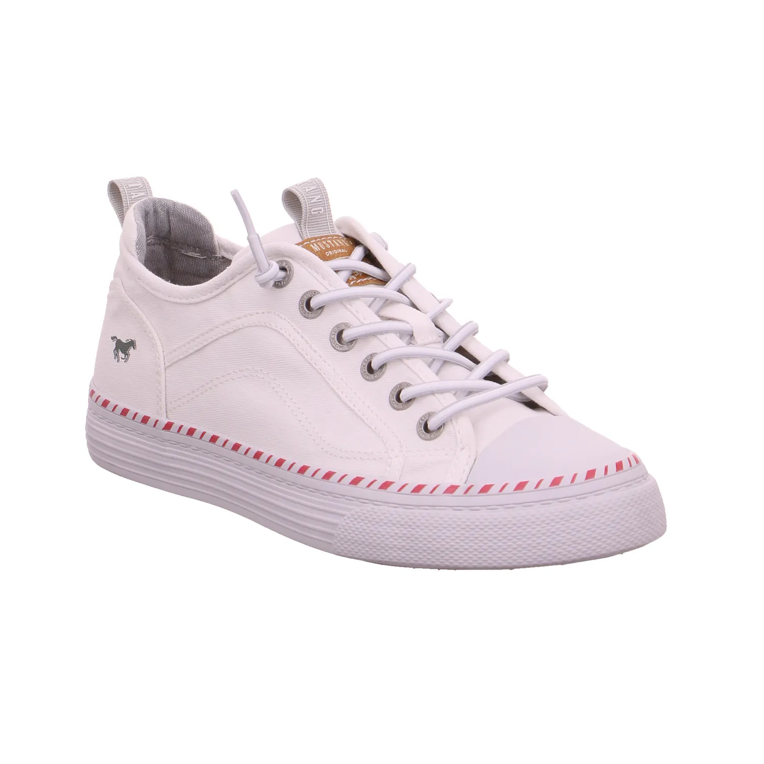 MUSTANG Sneaker Weiss Textil  mit Wechselfussbett