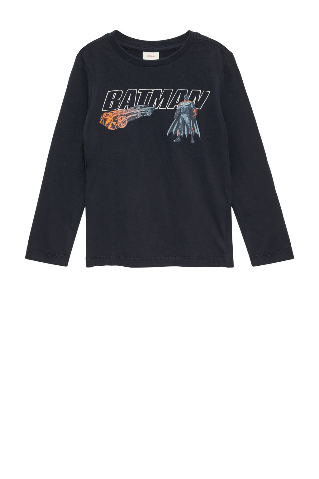 s.Oliver longsleeve met printopdruk donkerblauw