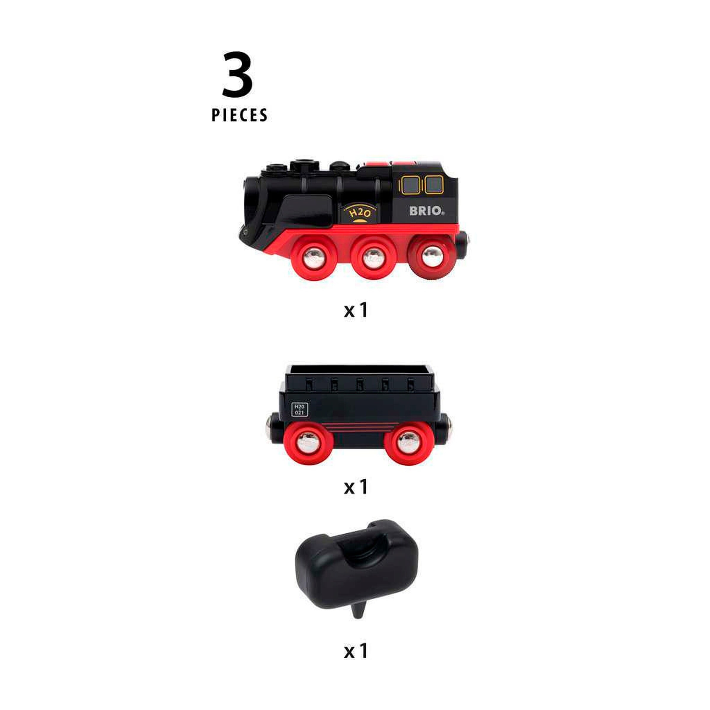 BRIO Batterie-Dampflok mit Wassertank
