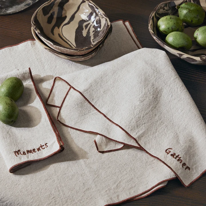 Ferm Living - Occassion Servietten, natur (4er Set)