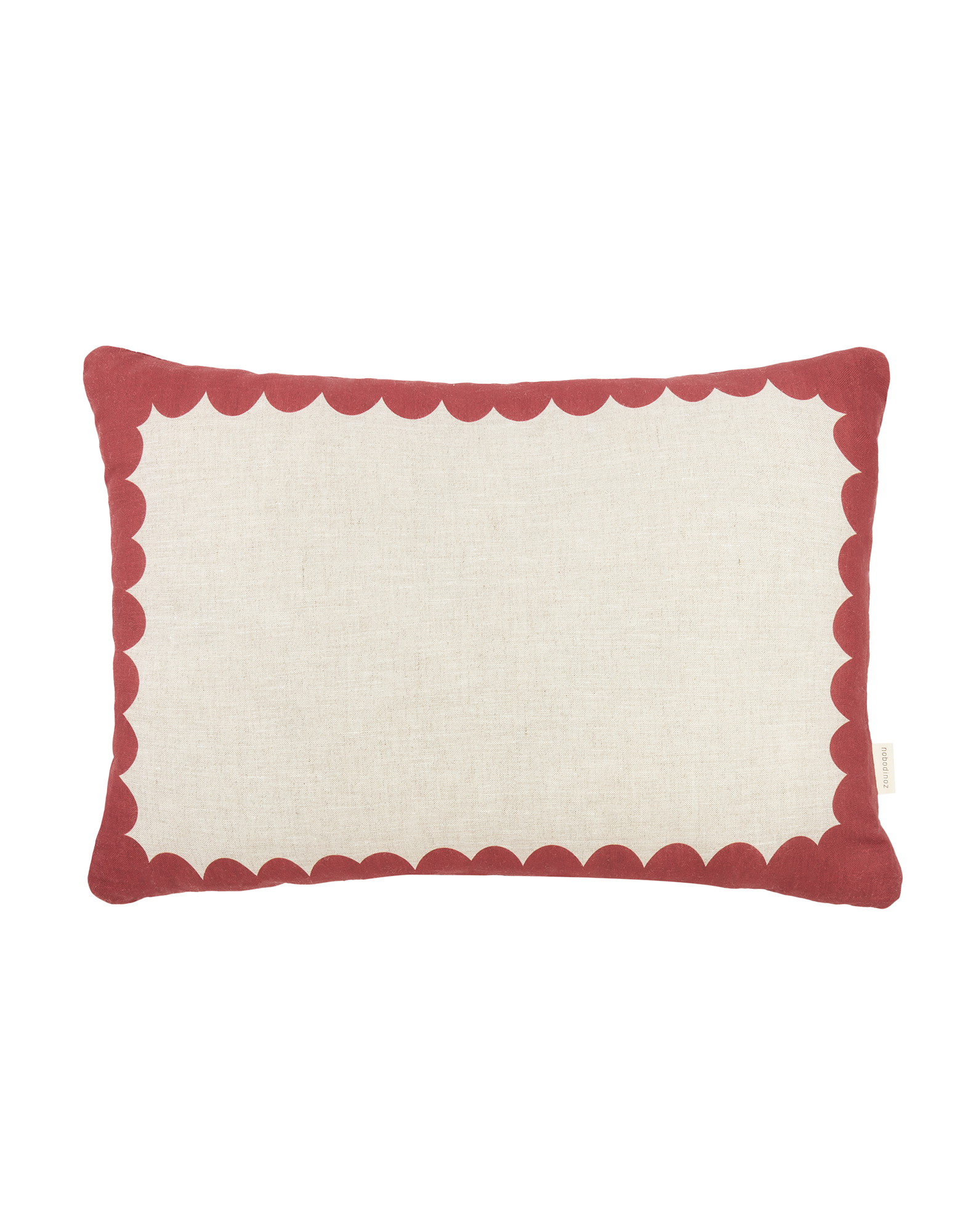 Coussin rectangulaire en lin français vibes l | Rouge