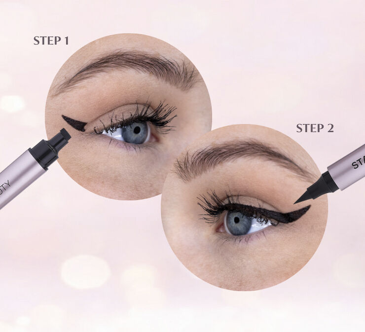 DUFFBEAUTY Master stamp and stroke eyeliner Intense Black - grand 12mm