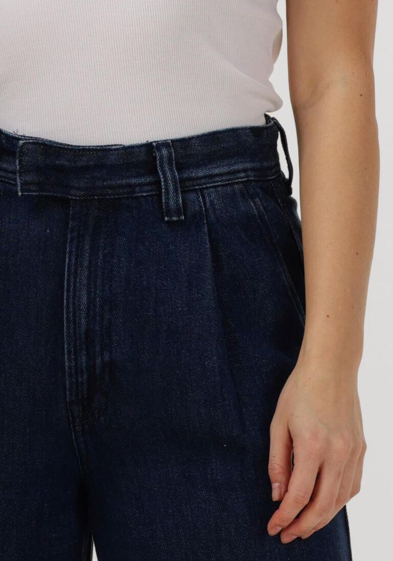 blauwe 7 for all mankind wide jeans pleated trouser stormy