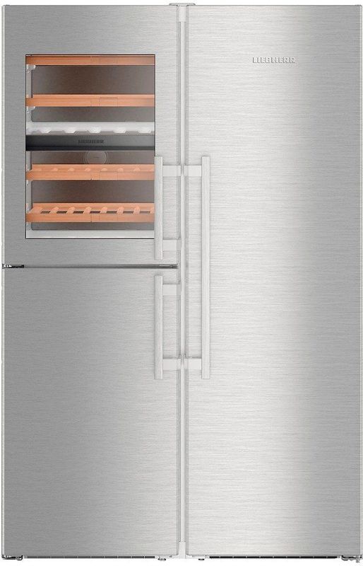 Liebherr SBSes 8496-21 - Amerikaanse Koelkast Grijs 505 Liter Inhoud